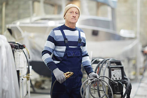 Employee Doing Industrial Work